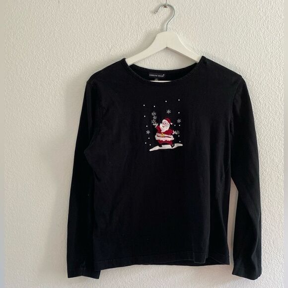 Carolyn Taylor Santa Long Sleeve Top - Picture 1 of 3